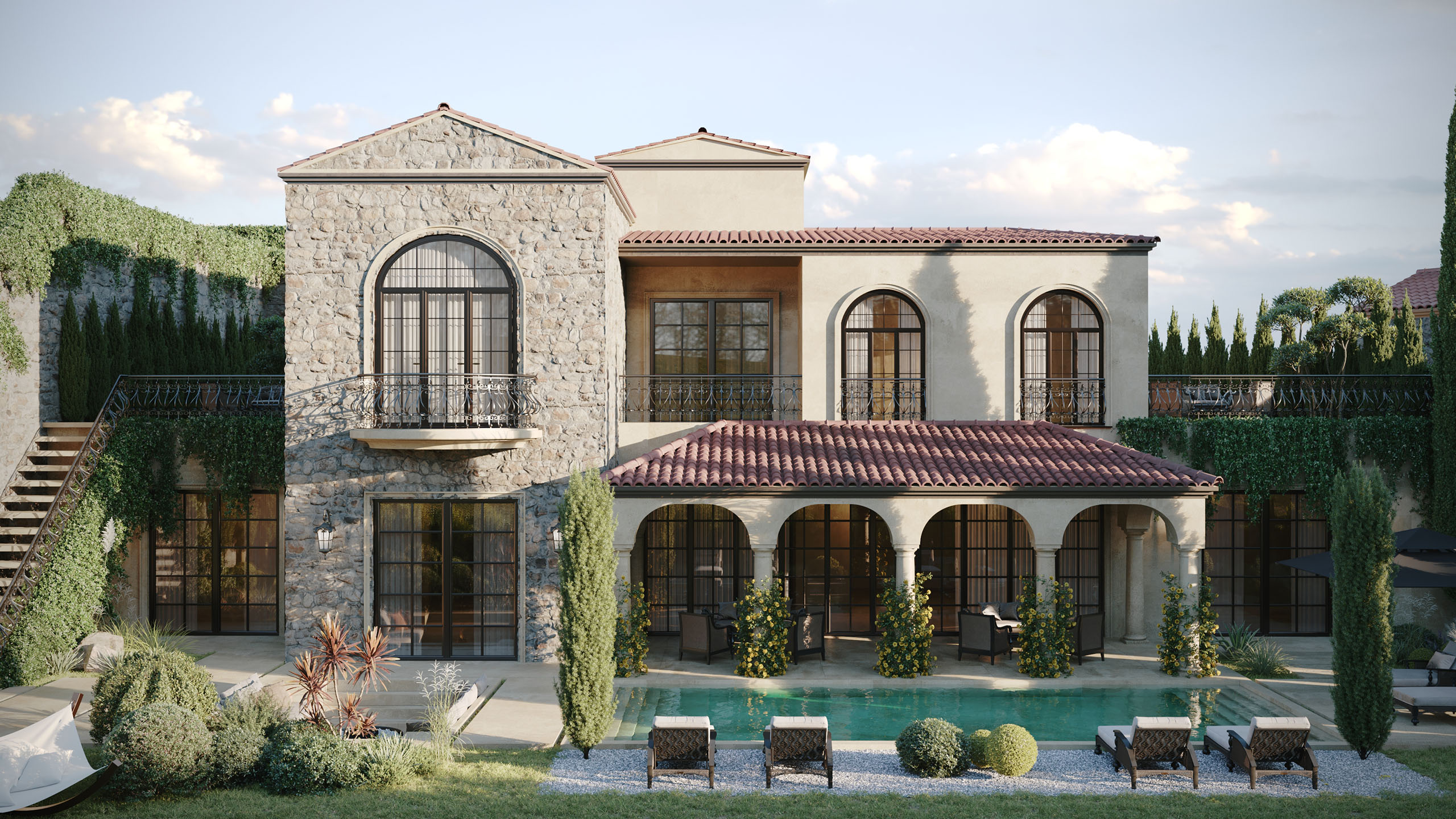 Reşadiye Lüks Doğa Villası - Orman Manzaralı Müstakil Villa Dış Mekân Görselleştirme
